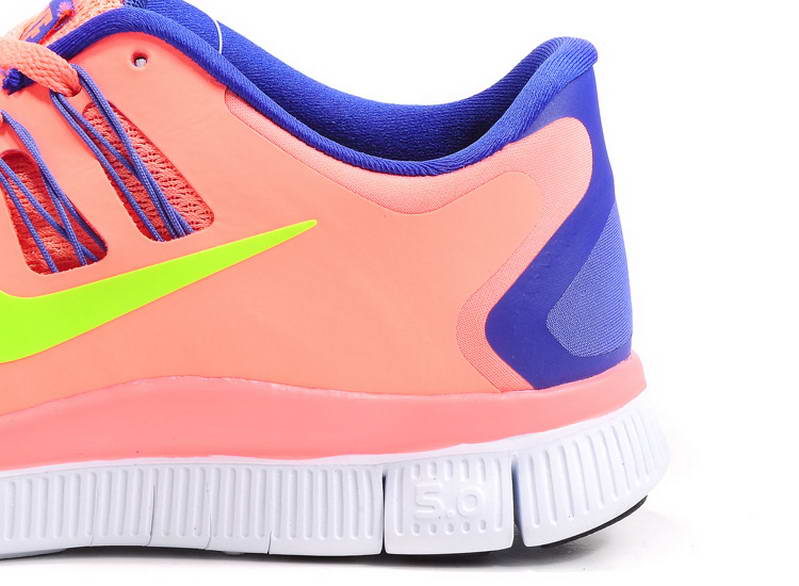 nike Free Run 5.0 V2 Womens  Running Shoes New Breathable Pink Blue (2)